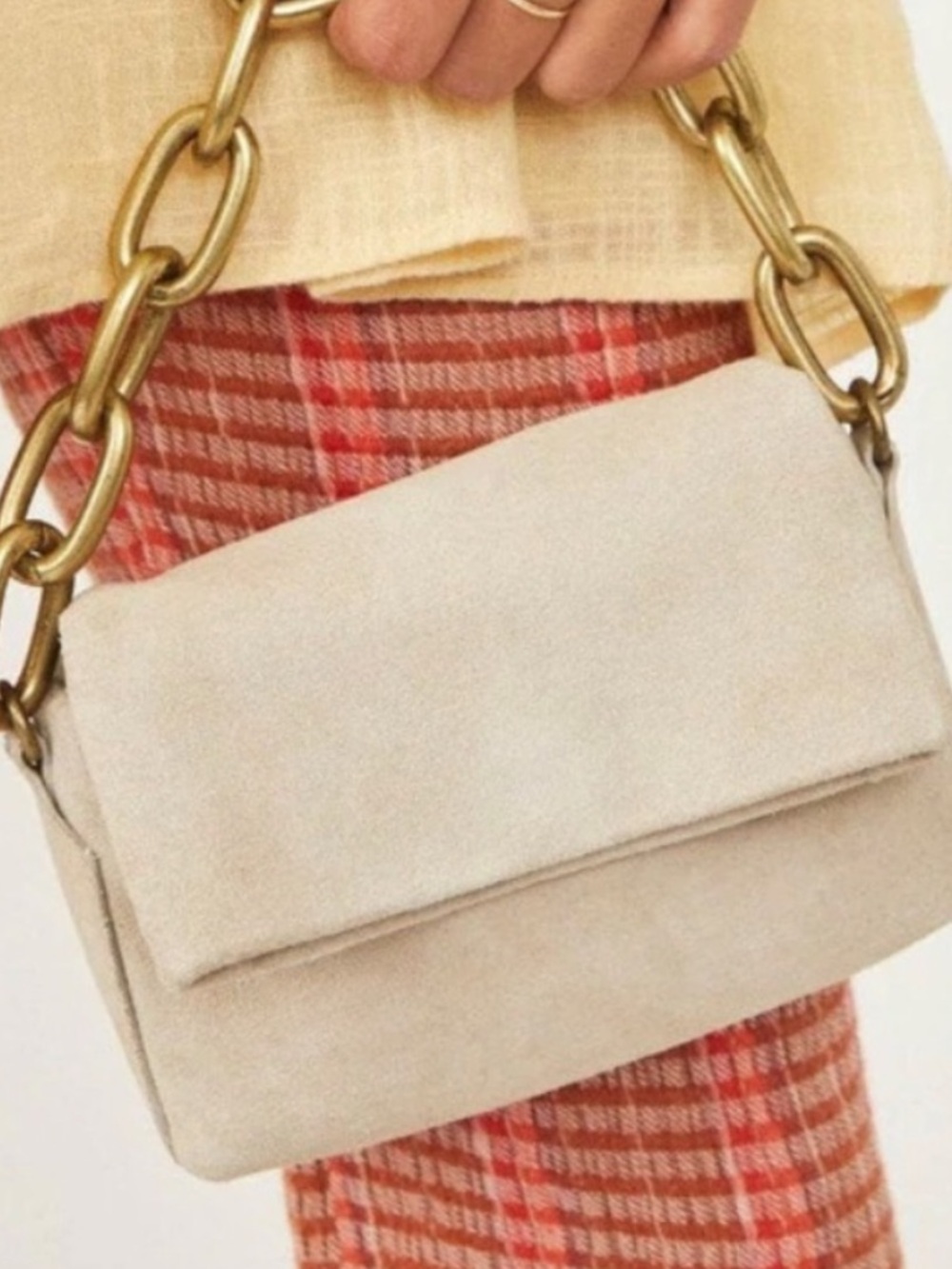Free People Charlie Chain Crossbody Chic Suede Mini Purse 2 way Boho Trendy